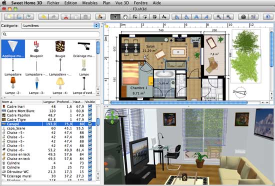 Sweet Home 3D – Programa gratis para diseñar interiores en Mac OS X 