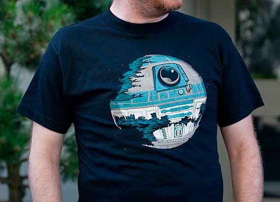 Star Wars La Camiseta Rogue Uno metálico Estrella de la Muerte de la Muchacha 