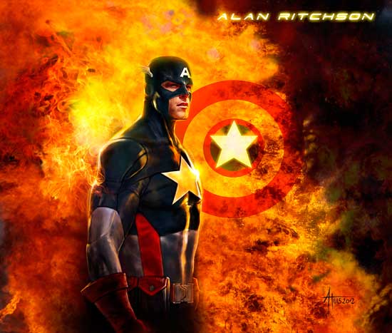 Alan Ritchson como Capitán America