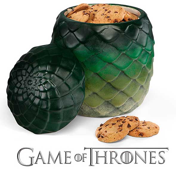 Bote de galletas de Juego de Tronos con forma de huevo de dragón