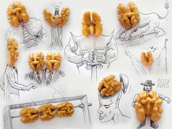 Arte con nueces de Victor Nunes