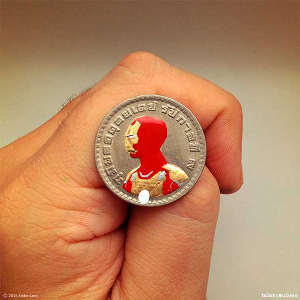 Tales you Lose moneda pintada con Ironman