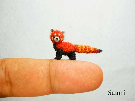 Animales miniatura hechos a ganchillo con técnica Amigurumi