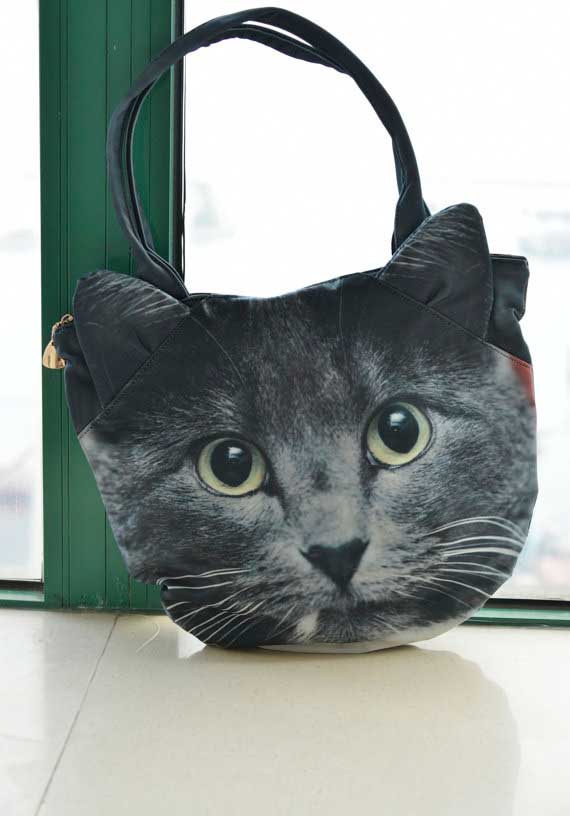 Bolsos con cara de gatos