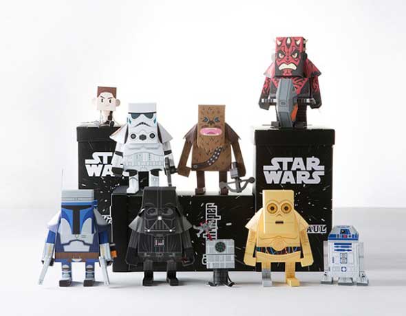 Bonitas figuras papercraft de Star Wars