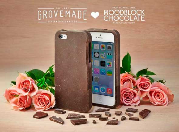 Carcasa para iPhone 5/5S hecha con chocolate real