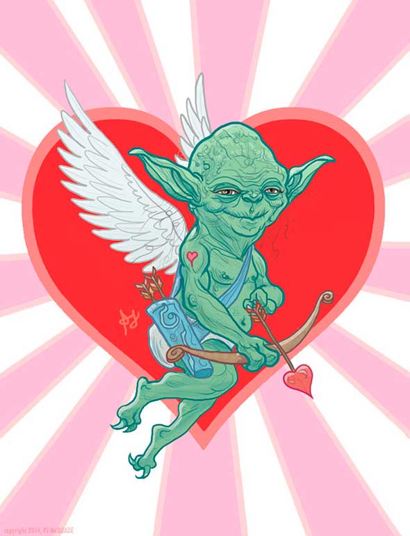 Tarjetas postales de San Valentín para geeks