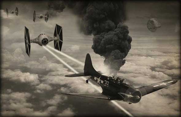 Imágenes de Star Wars estilo Segunda Guerra Mundial