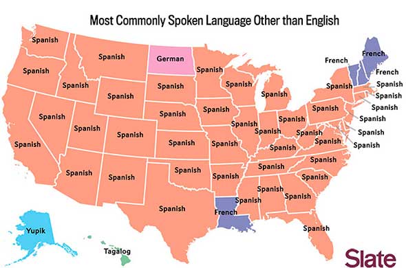 Los idiomas más hablados en los EE.UU. Después de Inglés y Español