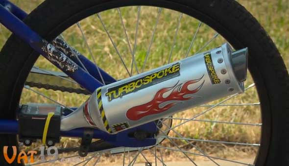 Un tubo de escape que transforma tu bicicleta en una moto