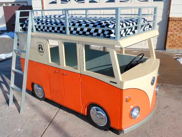 Tutorial sobre cómo hacer una cama con forma de furgoneta Volkswagen